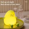 Super Squishy Silicone Pear Mango Night Light Dimmable Rechargeable Touch Control  Night Lamp For Camping Party Room Decor