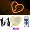 Car interior LED lights, Car window neon interior decoration lights,glowing heart atmosphere lights USB wiring ambient lighting