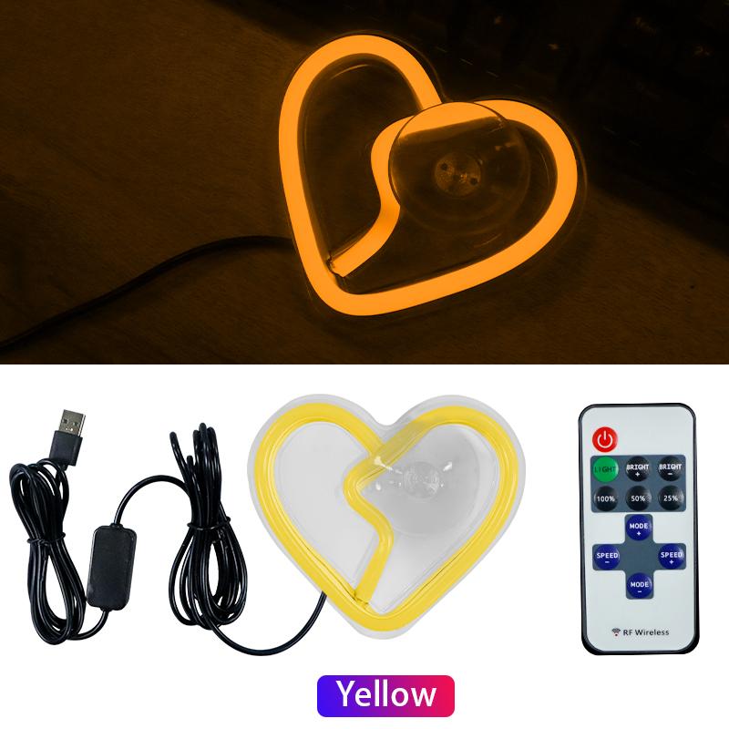 Car interior LED lights, Car window neon interior decoration lights,glowing heart atmosphere lights USB wiring ambient lighting