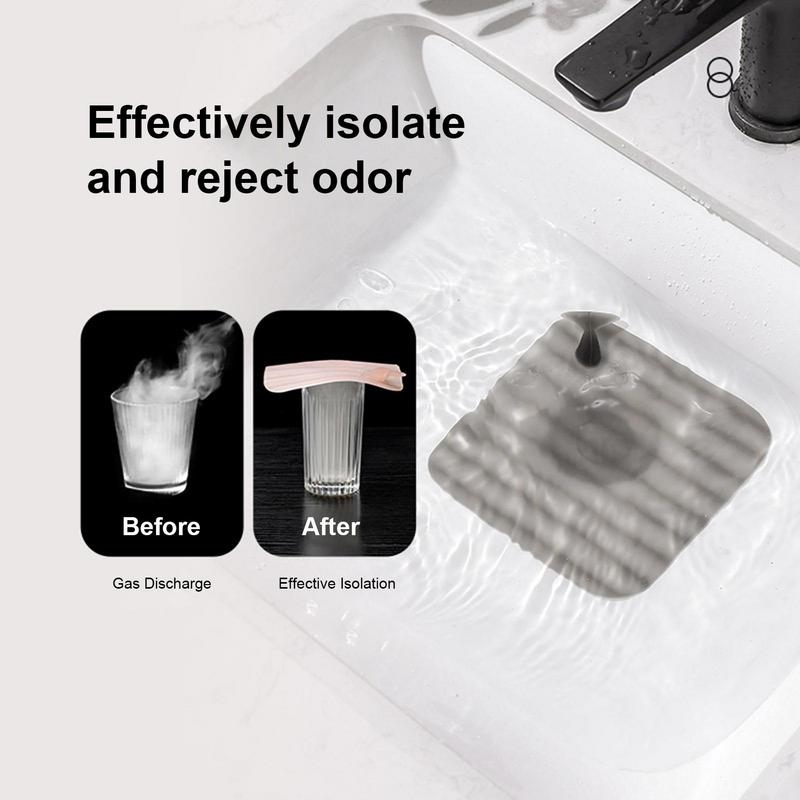 Shower Drain Covers Drain Cover Shower Floor Drain Patch Anti-Odor Silicone Shower Drain Stopper Mat Prevent Drain Odor Flexible