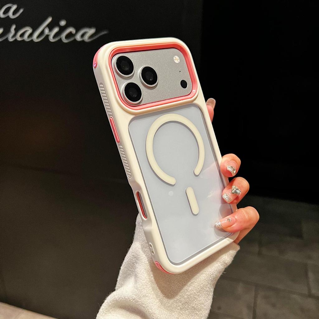 iPhone 17 PRO MAX Cool Drop-Proof Magnetic Phone Case with Apple 16 Anti-Slip Strips and iPhone 15 Hard Protective Shell