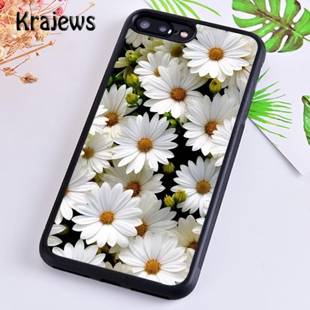 Krajews Daisy Flower Soft Phone Case Cover For iPhone 14 5 6s 7 8 plus X XR XS 11 12 13 pro max Samsung Galaxy S21 S22 ultra
