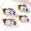 Adorable Bee Ghost Shark Claw Clip - Fun & Cute Hair Accessory for Women (Halloween Edition)