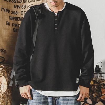 American 30G Heavy Sweater Men'S Autumn Trend Brand British Gentleman Henry Collar Top Men