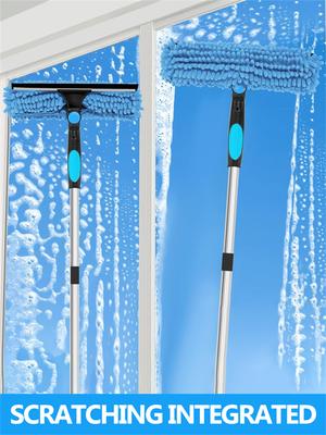 100CM-420CM Extendable Splicing Rod Floor Scraper Household Window Cleaning Wiper Glass Scraper Window Wiper Home Cleaning Tools