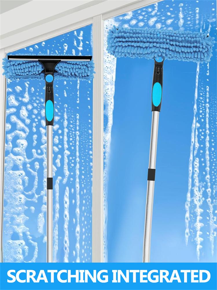 100CM-420CM ausziehbarer Spleißstab Bodenabzieher Haushaltsfensterreiniger Wischer Glasabzieher Fensterwischer Heimreinigungswerkzeuge