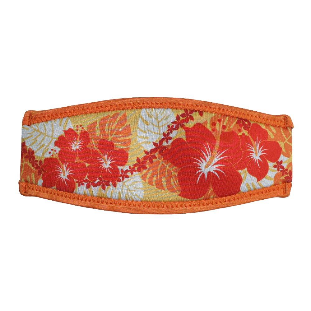 

SeaCanary Snorkeling Diving Mask Strap Cover Hawaiian Hibiscus Orange оранжевый