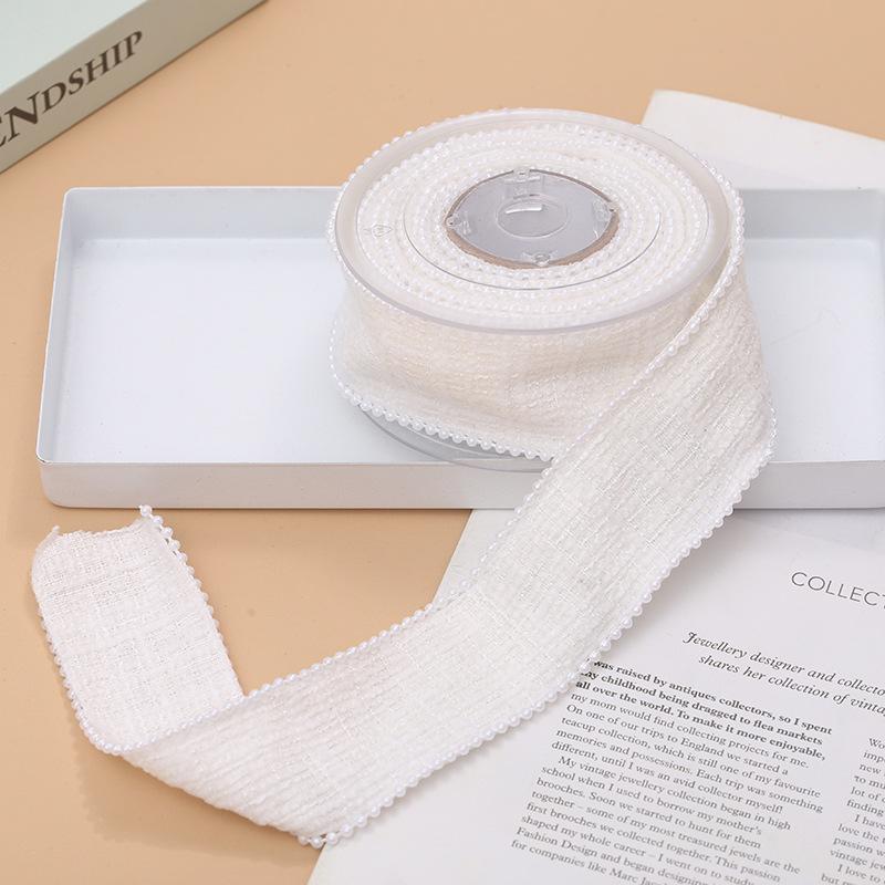 

Жемчужная тесьма Маленькая ароматная кружевная ткань Лента для самостоятельной упаковки подарков Бант Аксессуары для волос Аксессуары White (4cm)