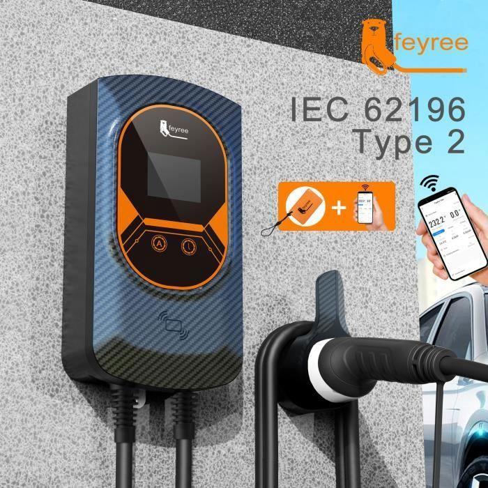 Station de charge 32A chargeur de voiture électrique EVSE Wallbox 7.6/11/22KW câble de type 2 IEC62196 contrôle APP.Bazarland30