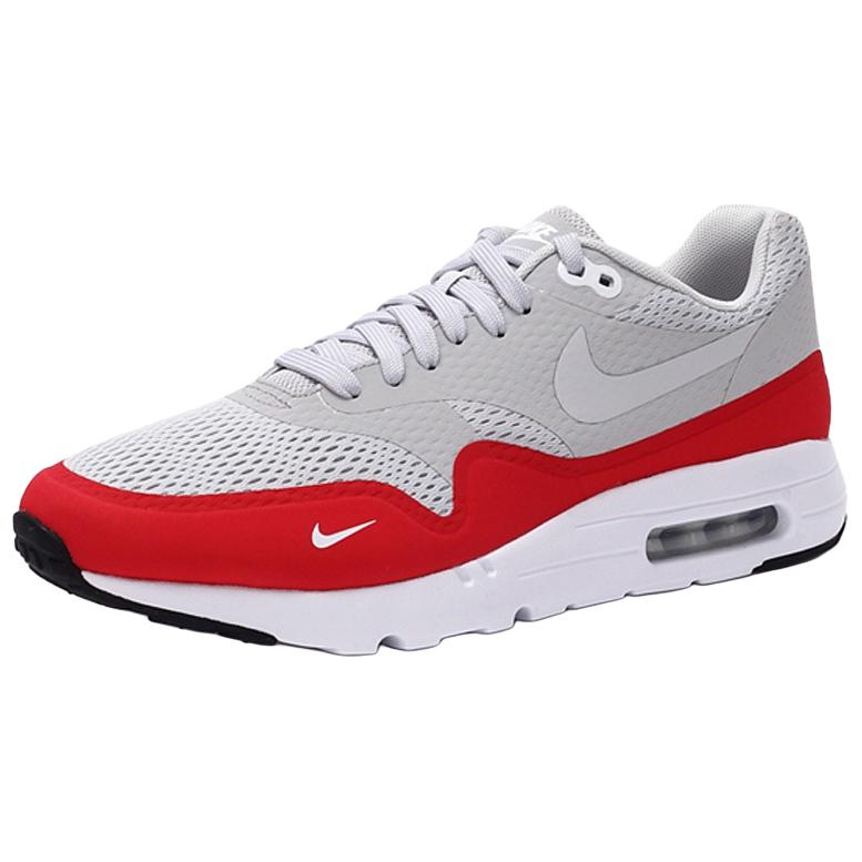 Nike Air Max 1 Ultra Essential University Red Neutral Grey Unisex Sneakers University-Red-White-Black 819476-006