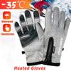 USB Heated Gloves For Motorcycle Riding Snowboarding Hiking Waterproof Touchscreen Winter Snowboard Gloves Hand Warmer Glove