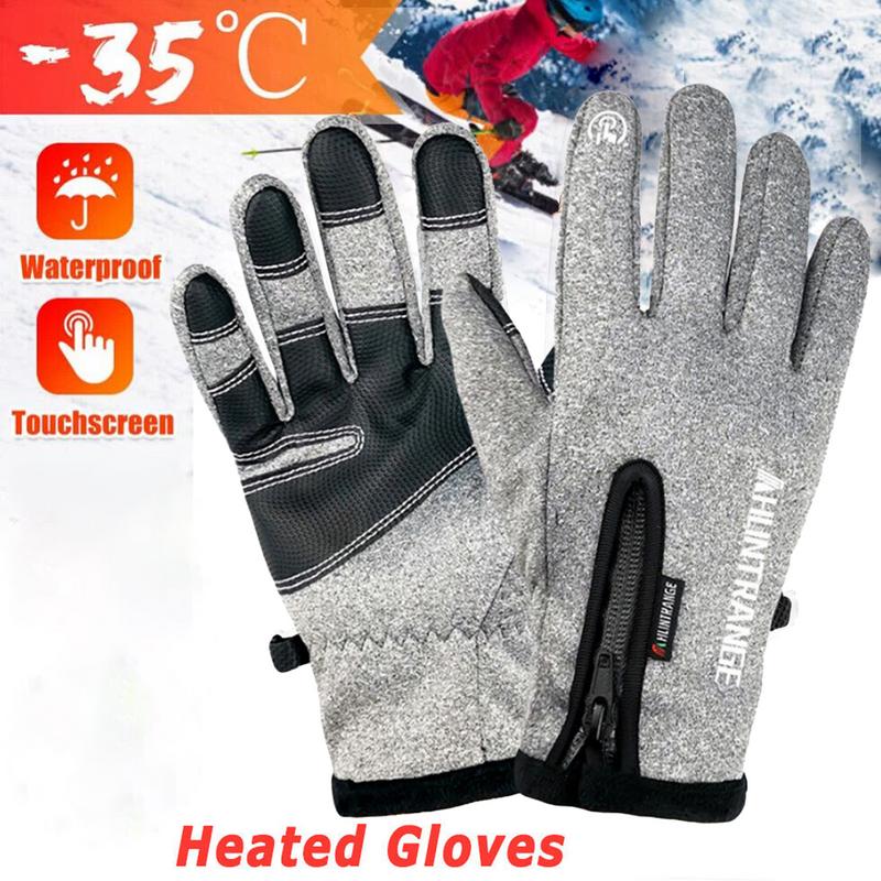 USB Heated Gloves For Motorcycle Riding Snowboarding Hiking Waterproof Touchscreen Winter Snowboard Gloves Hand Warmer Glove