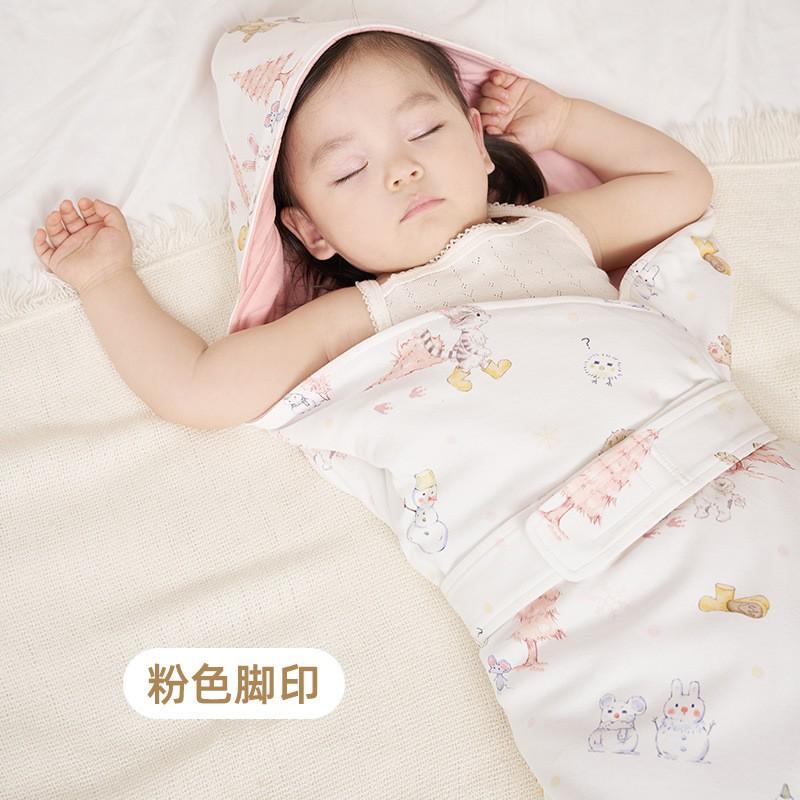 Soft Cotton Baby Swaddle Blanket Newborns Winter Lightweight Anti-startle Wrap 90x90cm A-Class Safe