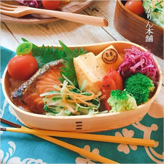 Bento box magewappa blister type 1 tier plain wood 500cc