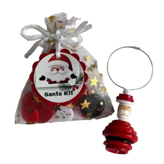 DIY Christmas Button Ornament Making Set Stacked Button Craft Kits Christmas Tree/Santa/Snowman/Angel Hanging Decoration
