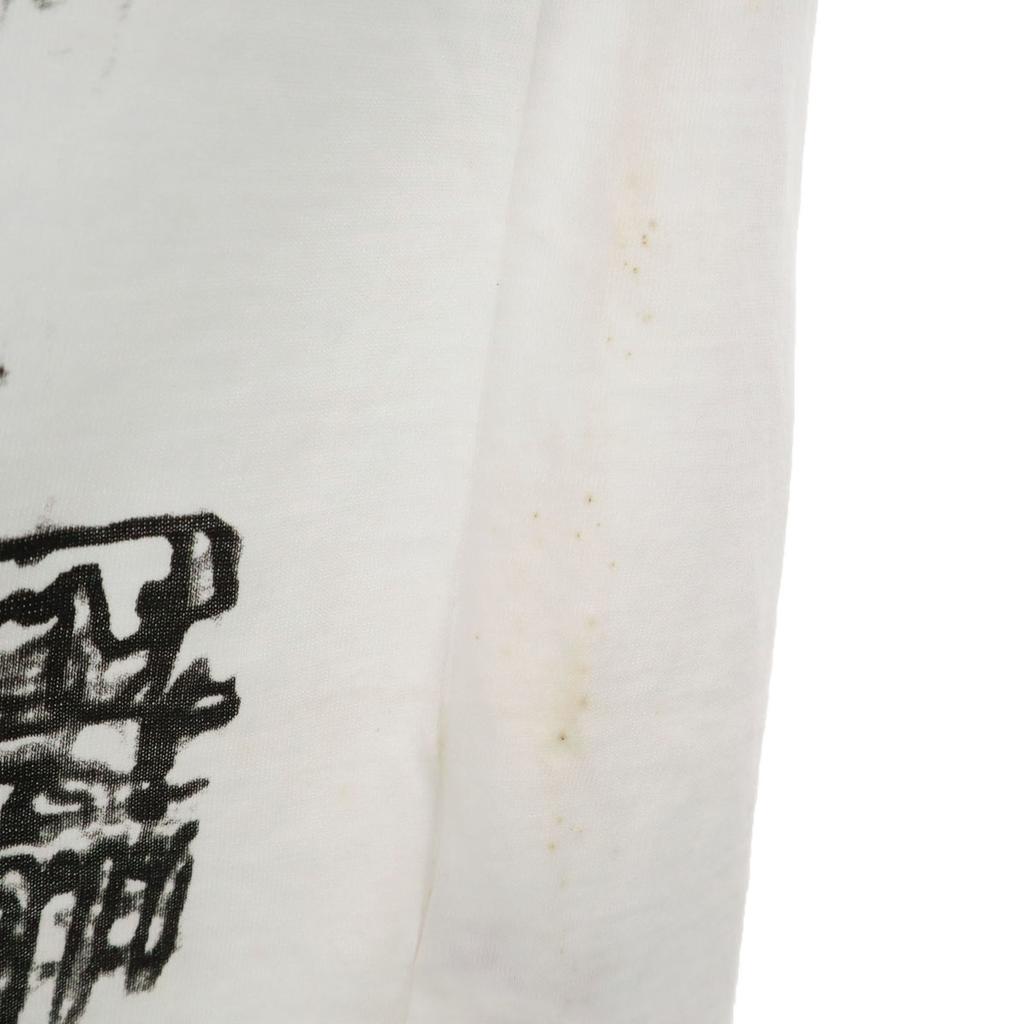 Hydrogen Made In Italy Skull Print Short Sleeve Vintage Processing T-shirt Men's Used