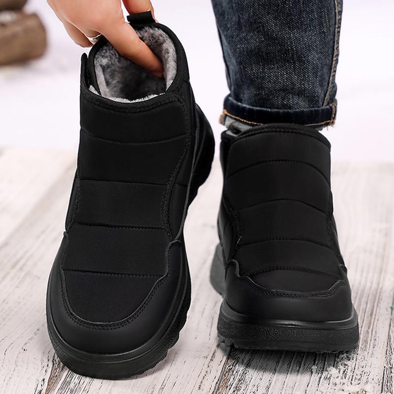 New Men Boots High Quality Winter Fur Keep Warm Ankle Snow Boots Men Winter Rubber Work Boots Men Sneakers Boots Big Size 39-45