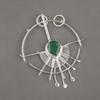 Ciondolo in onice verde, gioielli fatti a mano con pietre preziose, ciondolo in argento sterling massiccio 925, gioielli dal design unico