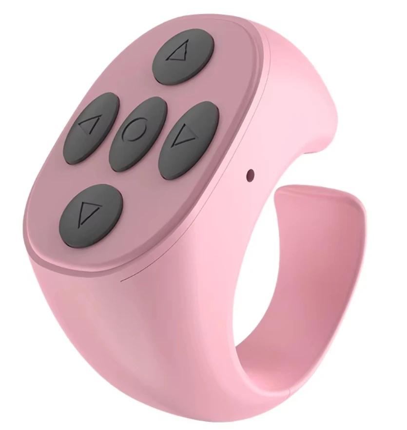 

Smart Fingertip Ring Remote Control Automatic Page Turner Browsing Mouse Wireless Bluetooth For Mobile Selfie Mice Selfie Video рожевий