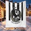Collingwood Magpies Pattern Blanket for Home Decoration, Bed, Sofa, Car Travel, Camping, Suitable for All Seasons, Birthday Christmas Gift