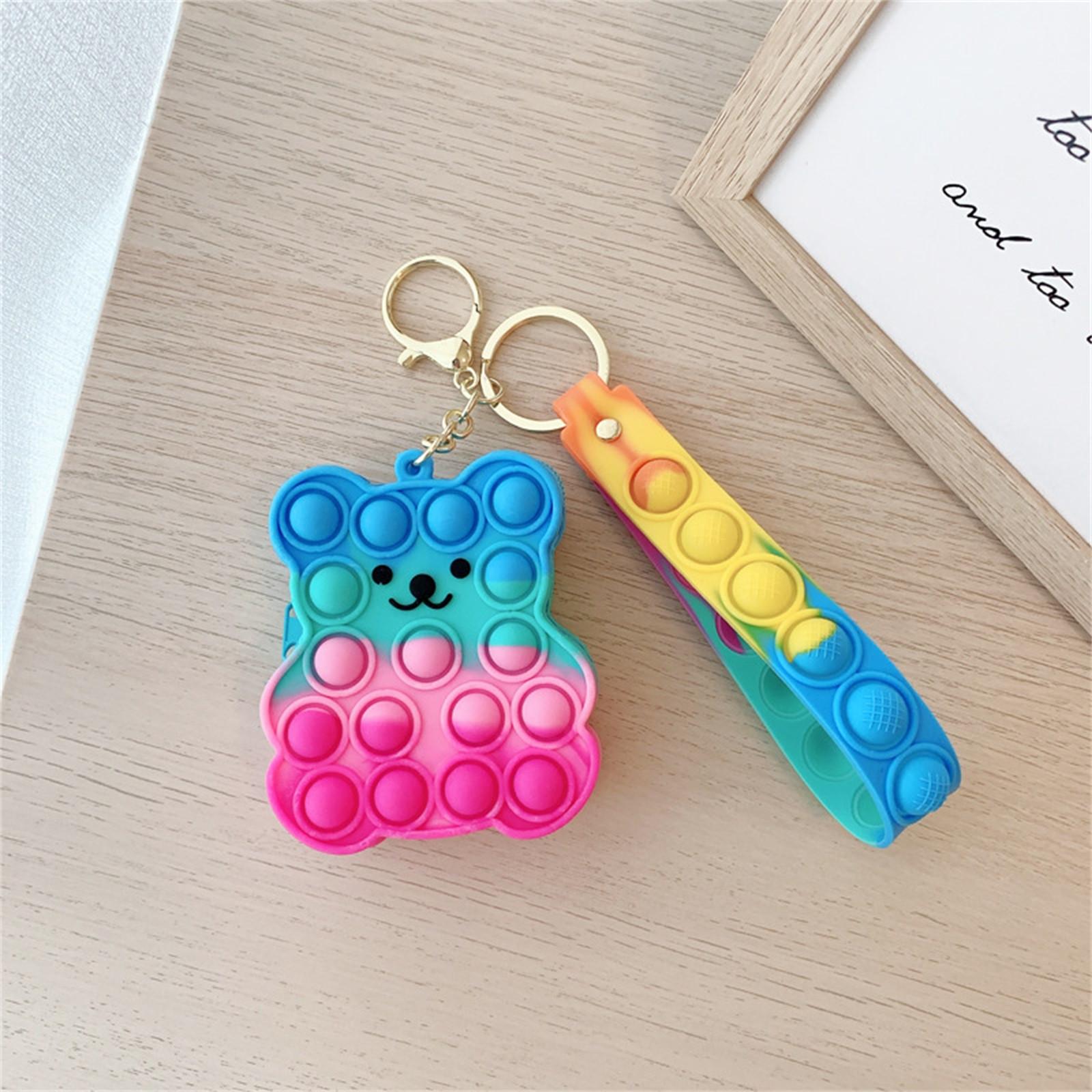 Push Bubble сенсорные игрушки кошелек детская сумка силиконовый кошелек для монет
