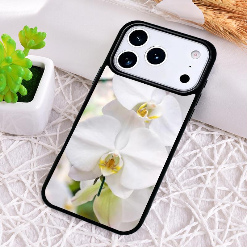 Orchid Flowers Colorful Soft Shockproof Phone Case for iPhone 17 Air 16e 15 11 12 14 13 Pro Max Cover Coque