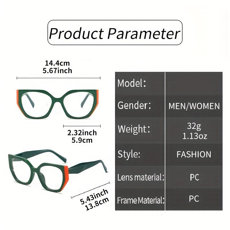 Trendy Cat Eye Glasses Clear Lens Retro Fashion Decorative Frames Computer Spectacles for Women Stylish Accessory Eye Protection