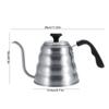 Stainless Steel Coffee Tea Pot Pouring Drip Kettle with Gooseneck and Built In Thermometer 1.2L