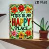 Vintage Tin Metal Sign This Is My Happy Place Retro Wall Art 8x12 Inches Home Decor