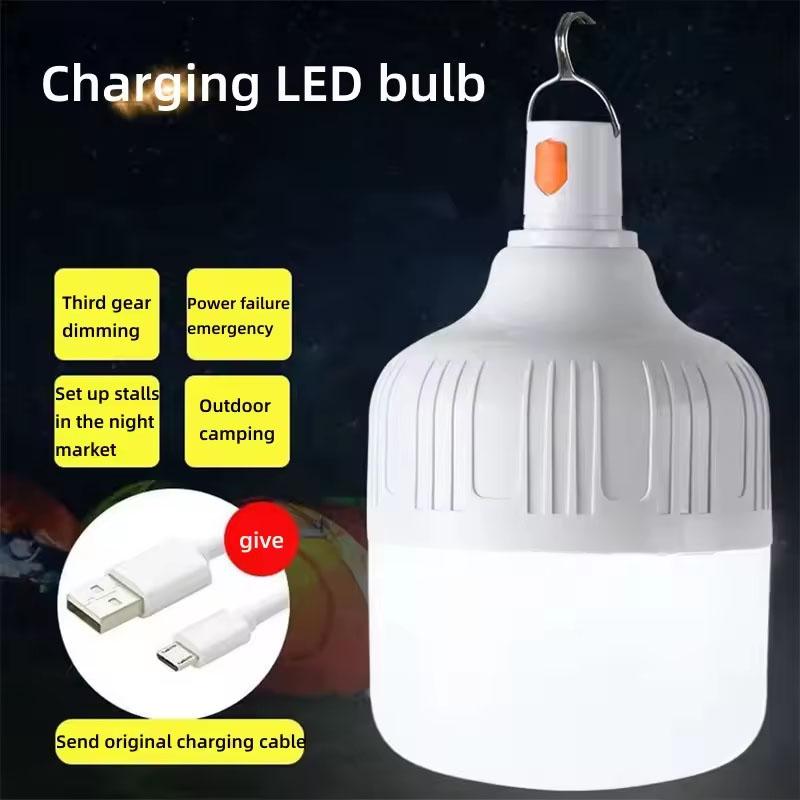 1/2/4/5PC Camping Light Portable Rechargeable Dimmable LED Bulb Brightness Outdoor Tent Light Emergency Night Light with Hook