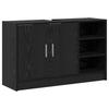 1 Piece of Black Storage Cabinet Under the Bathroom Washbasin, Double Door Large Capacity Storage, Side Compartment Storage Space, 90x29x55 Cm