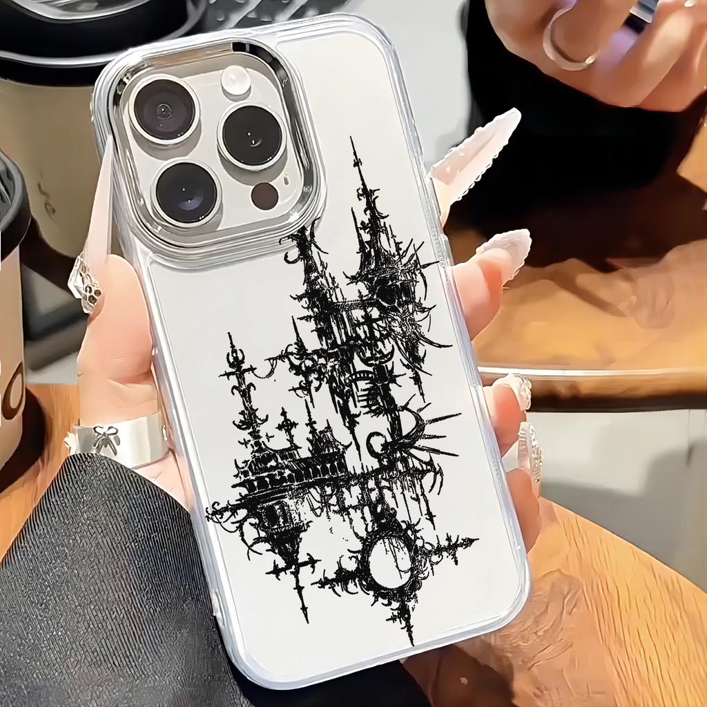 Retro Gothic Style Y2K Phone Case for Samsung Galaxy S25 S24 S23 S22 S21 S20 Note20 FE Ultra Edge Plus 4G 5G Transparent Cover