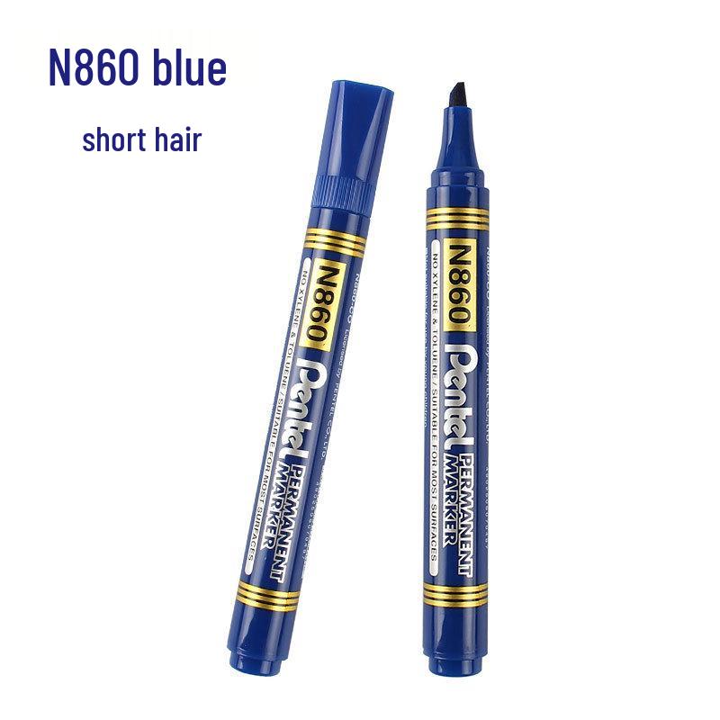 Pentel N850/N860 Oil-Based Marker Pen, Round/Flat Tip, Signature Box-Head Pen