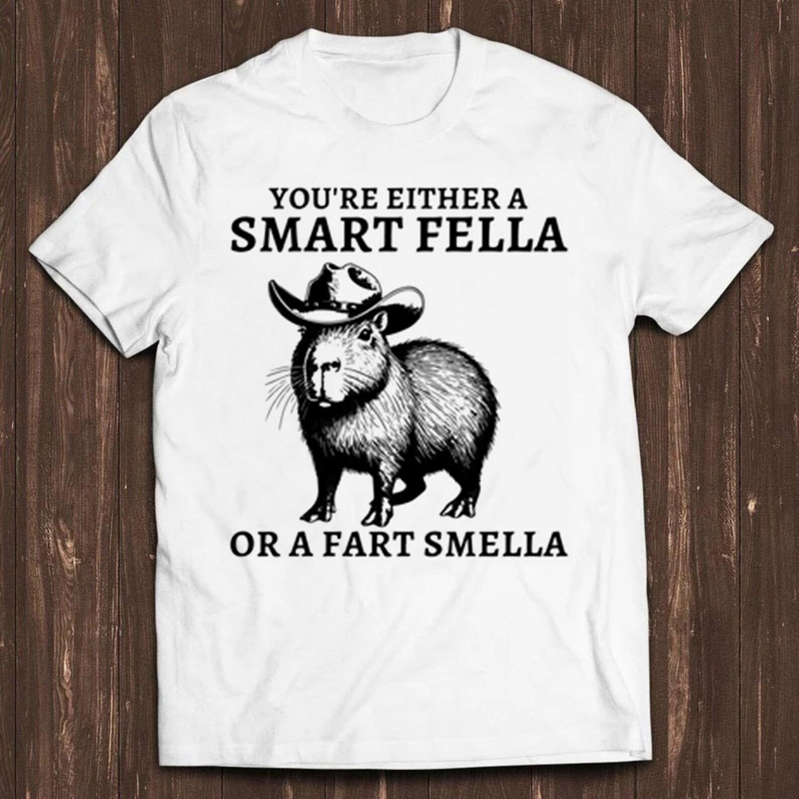Capybara Smart Fella Or Fart Smella Best Seller Funny Gift Tee T Shirt C1898 XL