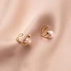 1 Pair Clip Earrings for Women, Simple Round Faux Pearl Earrings, Non Pierced Ear Clips for Dating Banquet Dance