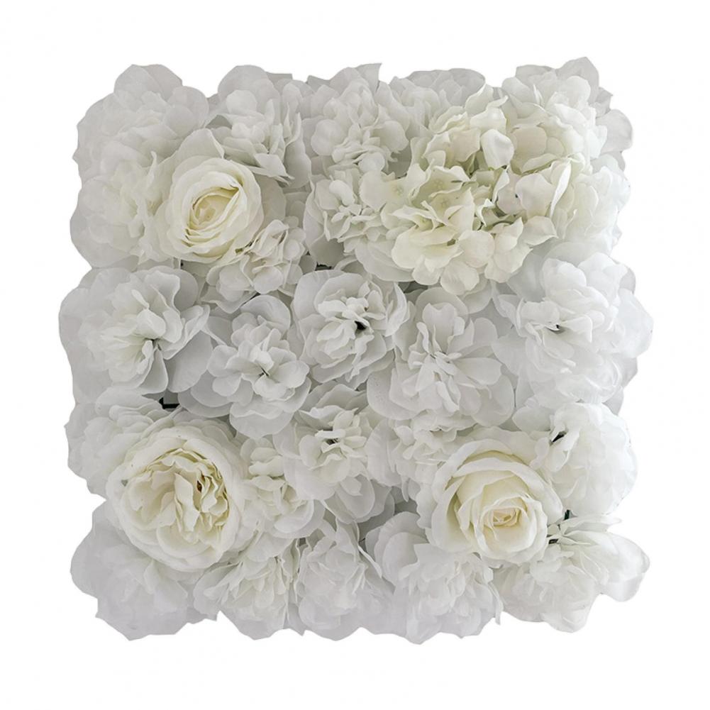 30cm Artificial Rose Flower Wall Panel Wedding Bridal Baby Shower Party DIY Square 3D Floral Wall Backdrop Decoration Photo Prop