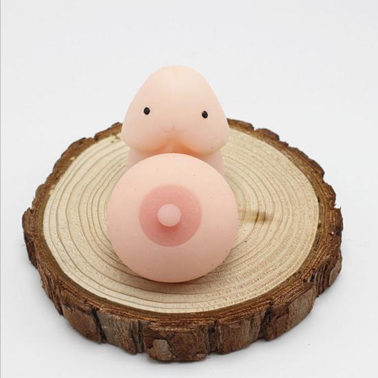 Kawaii Cute Soft Mochi Penis Boob Breast Squ-ishy Focus Squ-eeze Funny Joke Gift