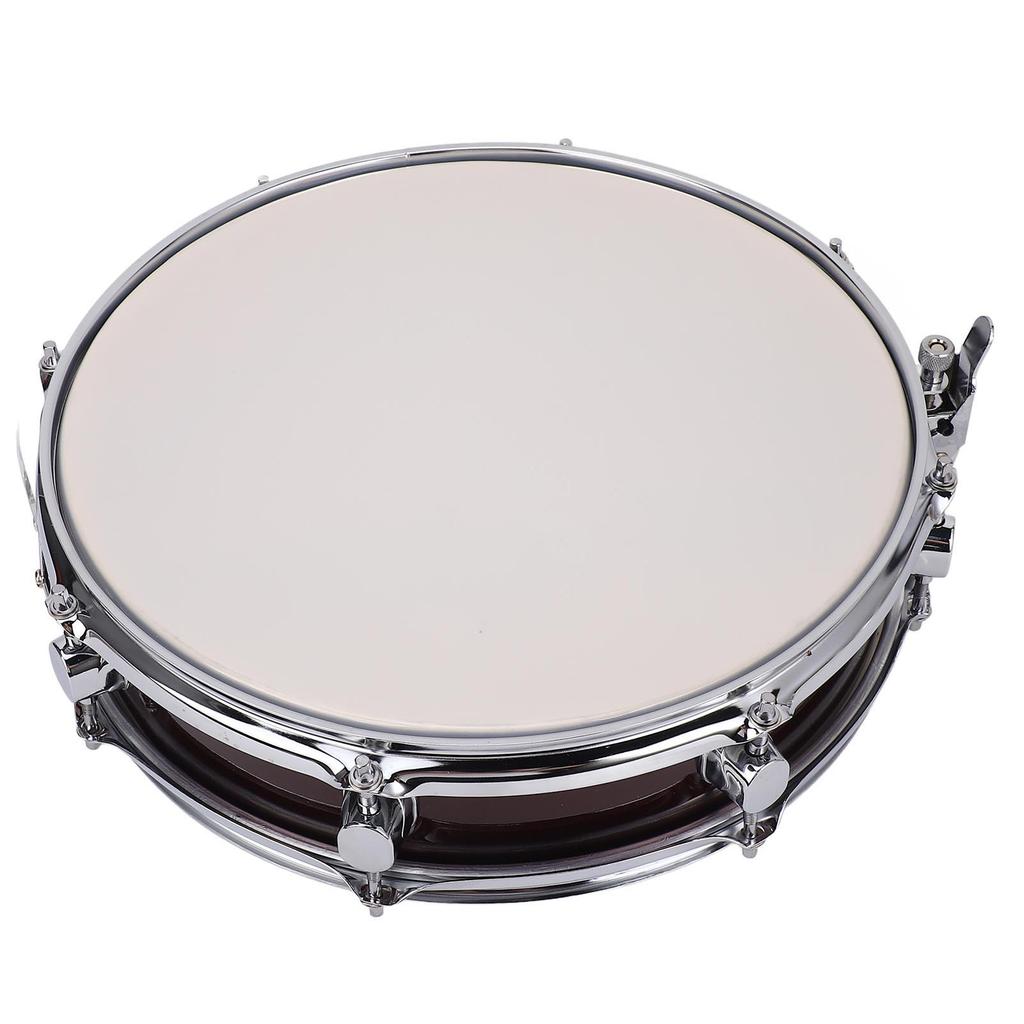 Snare Drum 14 Inch Super Slim Stainless Steel Student Snare Drum with Drumsticks for Practice Performance Wine Red