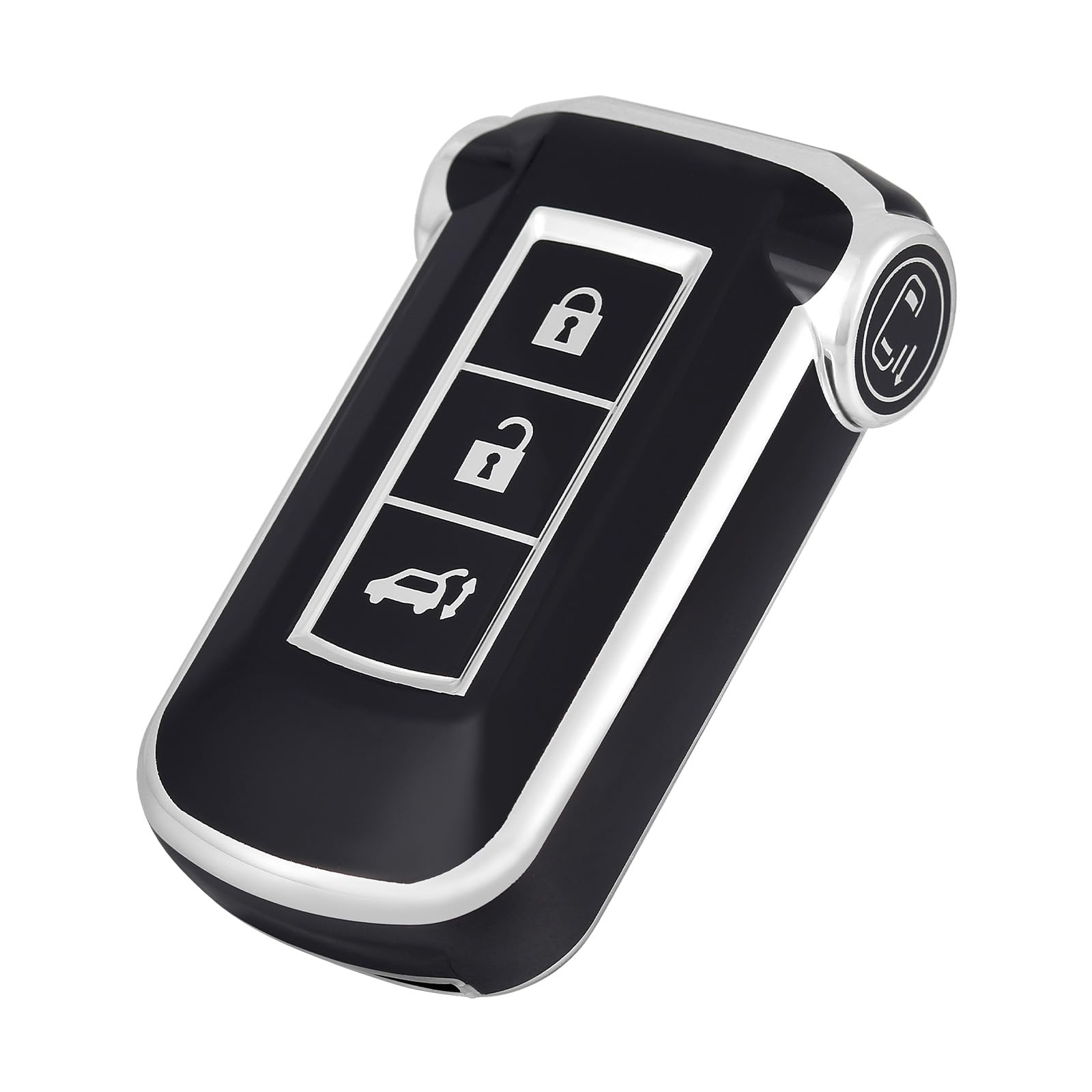 [OFF WE GO] Smart key shell compatible with Mitsubishi, made серебряный