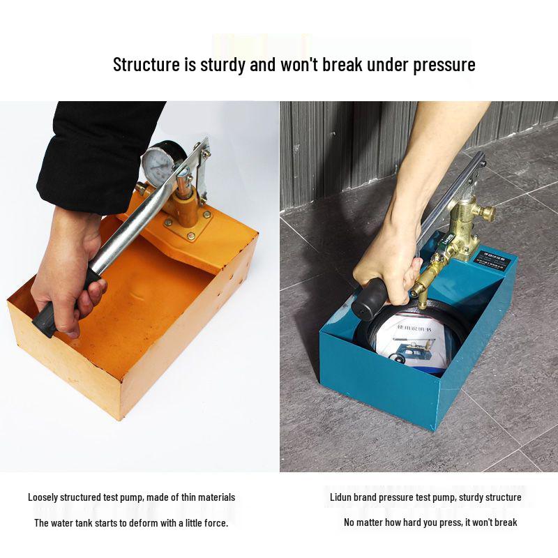 Manual Pressure Testing Pump for PPR Water Pipes - Leak Detector & Booster for Underfloor Heating, Home Improvement