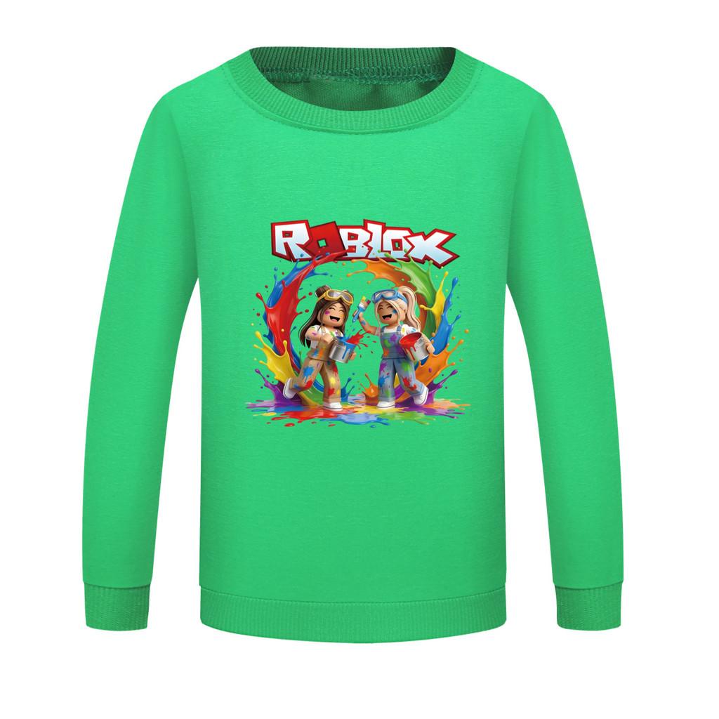 5577 Multi-color Children Boys Girls Roblox Printed Round Neck Long Sleeves Sweatshirt Top