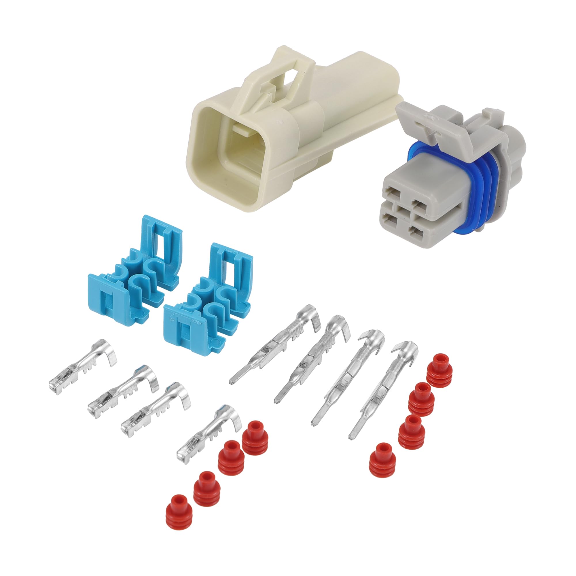 

A ABSOPRO 1 Set 4 Pin Oxygen Sensor Connector 1.5mm Series O2 Female Male бежевий