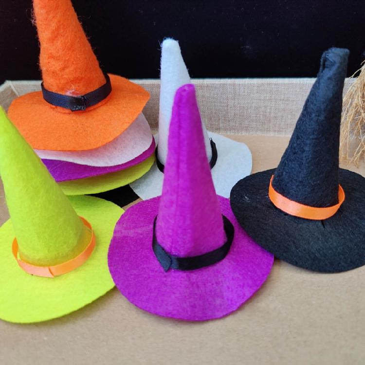 Kleine Hexenhüte für Bastelarbeiten Mini-Hexenhut-Dekoration Mini-Hexenhüte und Mini-Besen