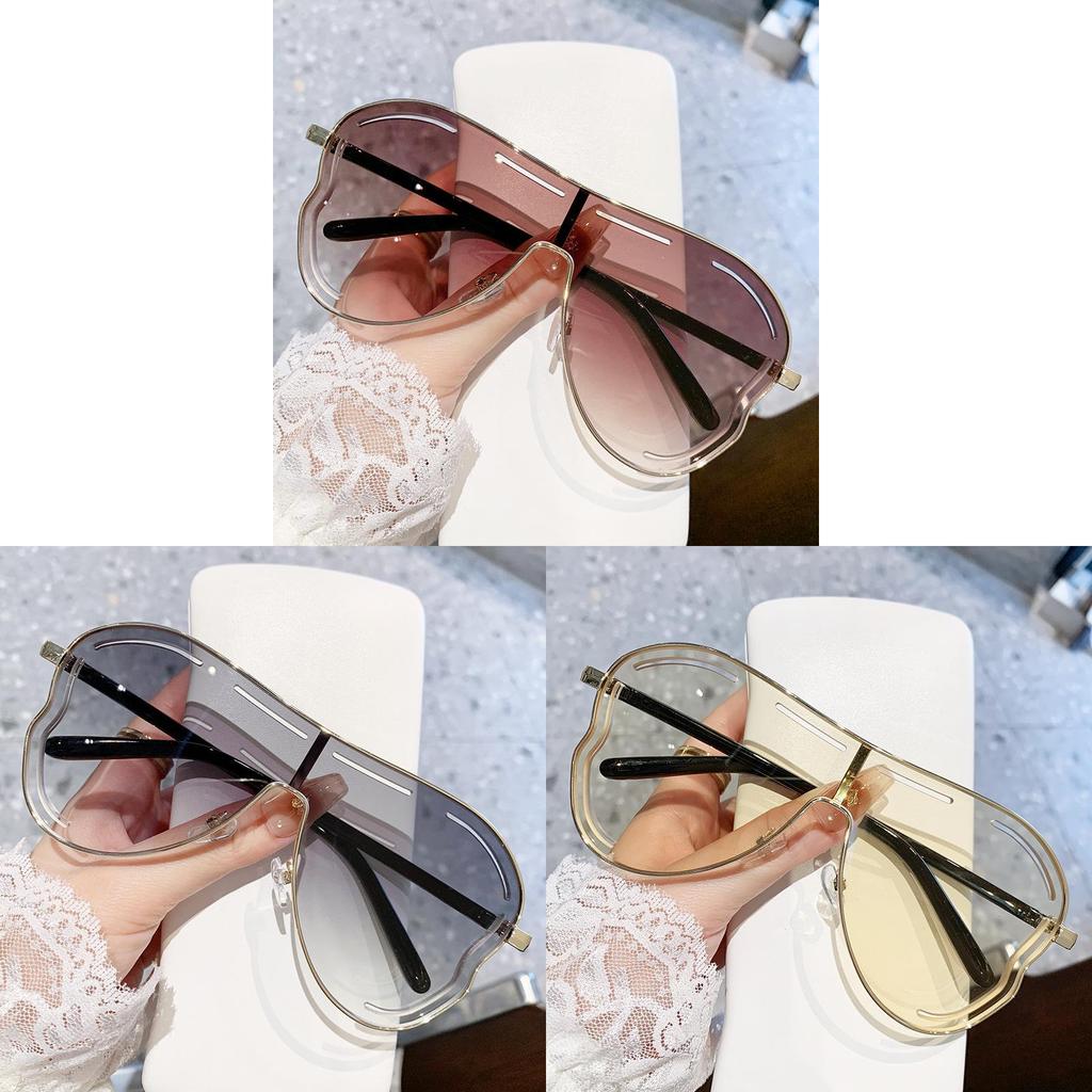 Geometric Metal Sunglasses With Uv400 Protection For Fashionable Outings And Parties