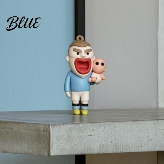 Backpack Charm Accessory Cartoon Football Player Keychain Pendant Big Mouth Man Handbag Hanging Decoration Charm Bag Decorative Accessory,