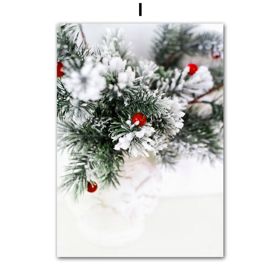 

Настенная картина на холсте, Рождественская елка, красный дом, белка, олень, украшение для гостиной, постеры и принты, настенные картины для дома 30X40 cm No Framed