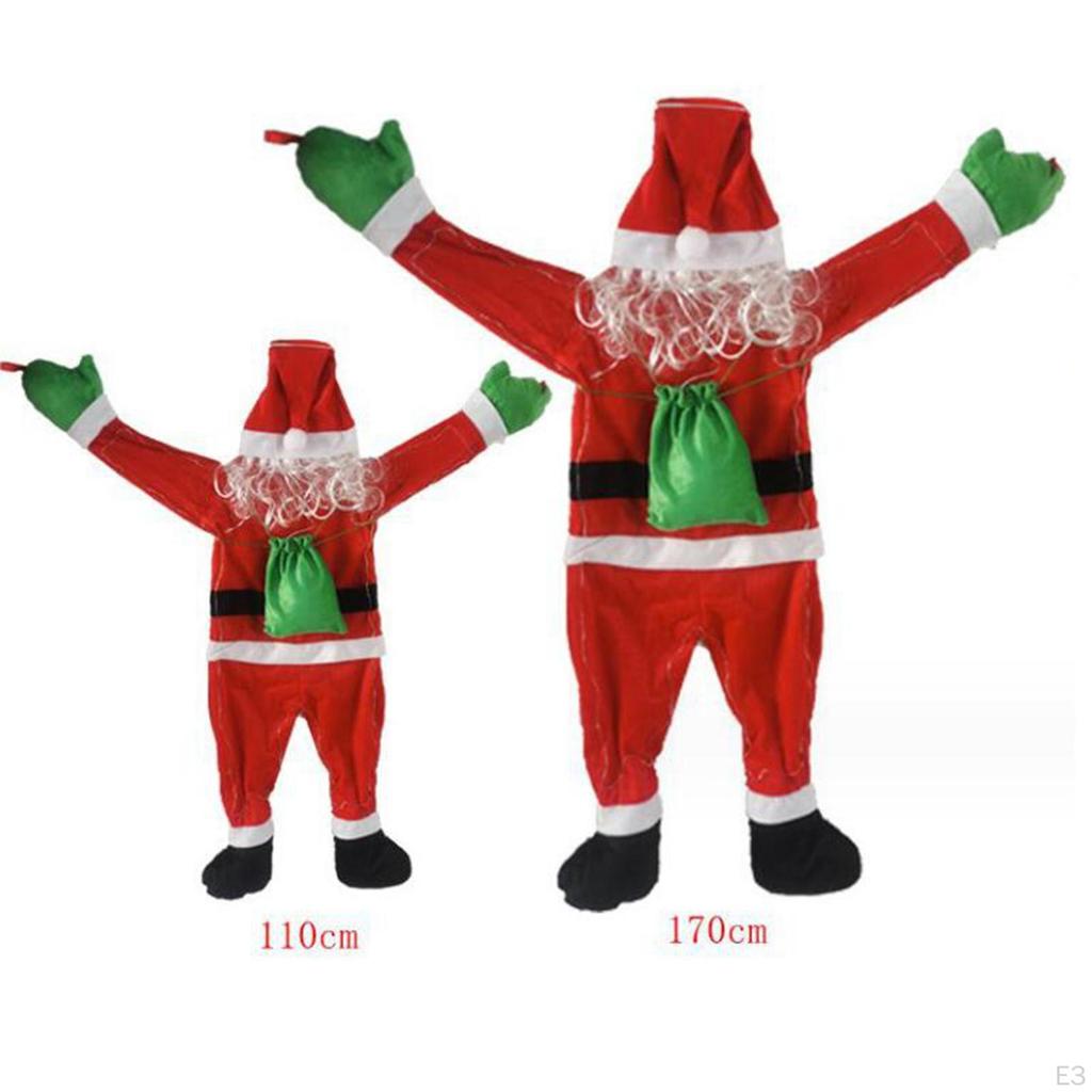 LED Santa Claus Christmas Decoration Hanging Light Statue Ornament for