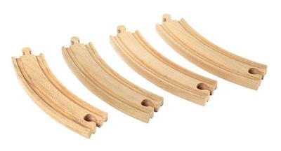 BRIO Gebogene Schiene 170mm (33342) für Kinder ab 3 Jahren [Spielzeug, Holzspielzeug, Holzschienen, Geschenk für GeburtstagWeihnachten]