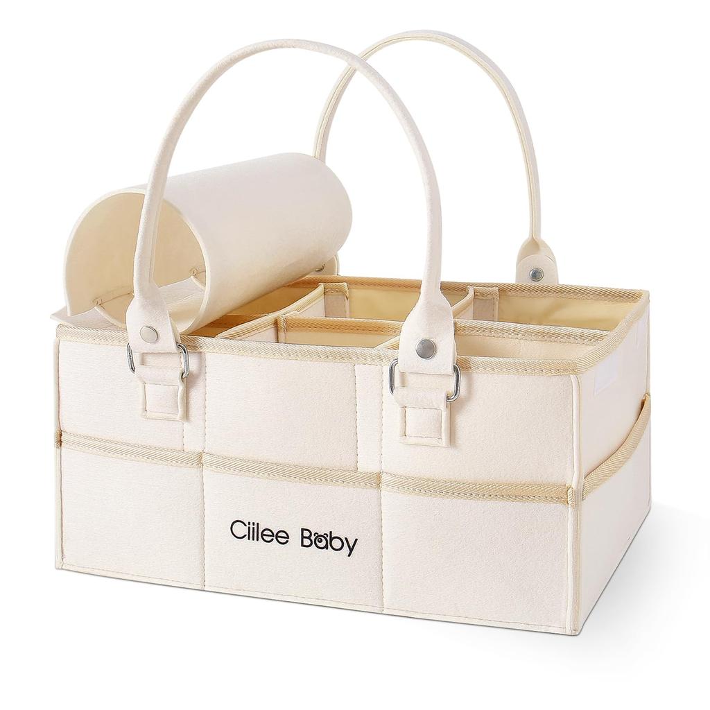 Large Capacity Diaper Storage Bag with Foldable Diaper Storage Case with Removable Baby Storage Car Travel Storage Baby Baby Prep Lid, Dividers, Box,