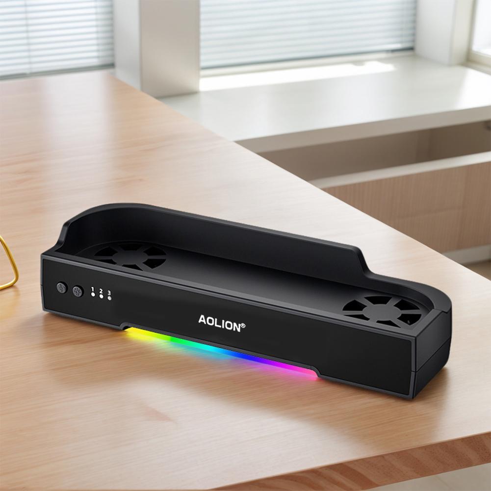 For Switch 2 Game Console Dock Plug and Play HUB Expansion Base For NS2 Host Cooling Fan Base Radiator Wall Mounted Bracket